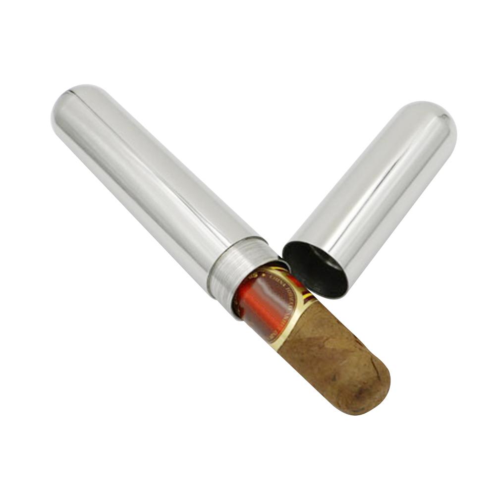 Stainless Steel Single Travel Cigars Box Cigarettes Case Cigar Tube Mi –  Cigar Jefe Accessories & Smoke Shop