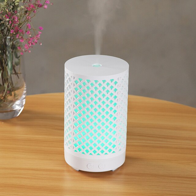Electric Humidifier Essential Aroma Oil Diffuser Ultrasonic Air Humidifier Aromatherapy Humidor for Home with LED Night Lamp
