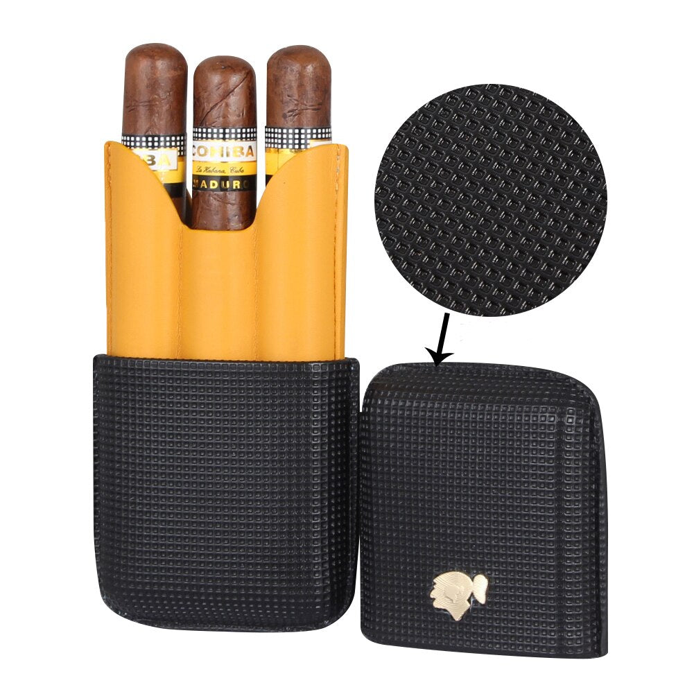 GALINER Leather Travel Cigar Case w/ Cigar Cutter & Gift Box – Cigar Nation