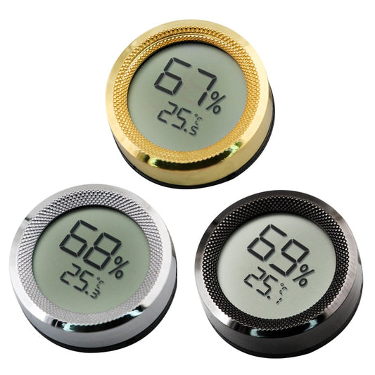 3 Colors Cigar Humidor Hygrometer Gauge Thermometer Mini Digital LCD Display Convenient Temperature Sensor  Round Humidity Meter
