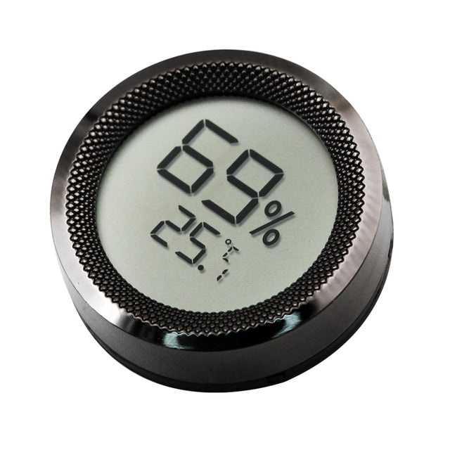 3 Colors Cigar Humidor Hygrometer Gauge Thermometer Mini Digital LCD Display Convenient Temperature Sensor  Round Humidity Meter