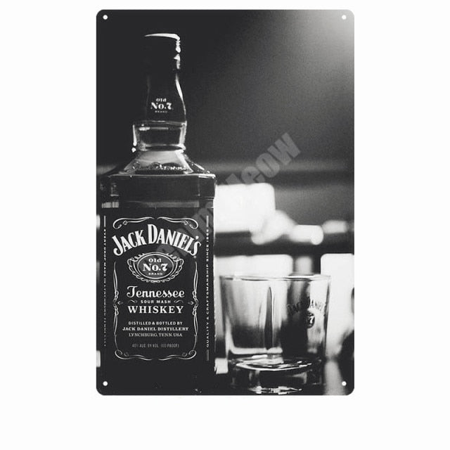 Plaque en métal vintage classique Tennessee Whiskey Jack Daniel's 20,3 x  30,5 cm Décoration de bar Pub Club Man Cave Home Garage Café Beer Drink  Poster Art Decor Jk-15 : : Maison