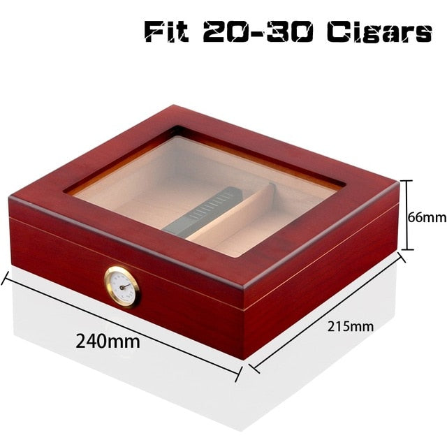 Cedar Wood Cigar Travel Humidor Box Portable Cigar Case W/ Humidifier Hygrometer Cigar Humidor Sigaren Box For COHIBA Cigars