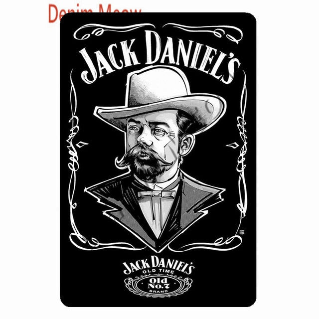 New Style Retro Whiskey Plaque Metal Signs Vintage The World's Finest Bourbon Plate Bar Casino Pub Wall Stickers Home Decor WY23